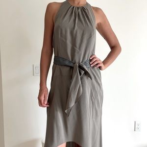 Brunello Cucinelli silk dress with a belt